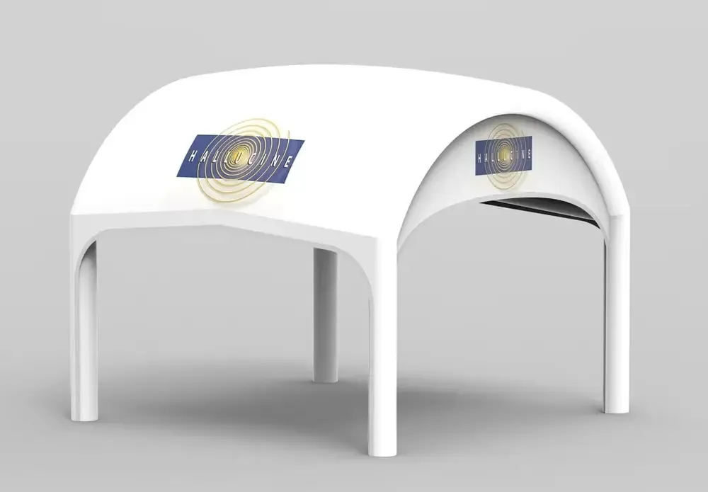 Tentes gonflables en forme de X personnalisées avec logos