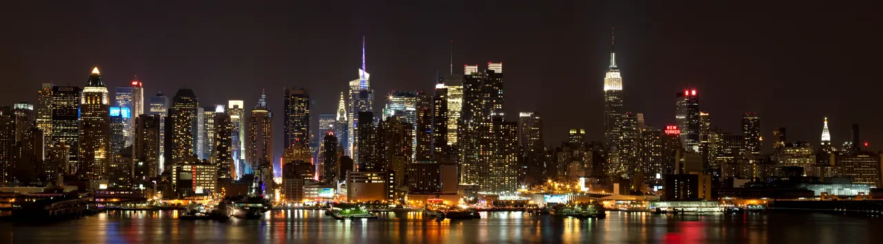 Manhattan vu de Weehawken, New York, États-Unis