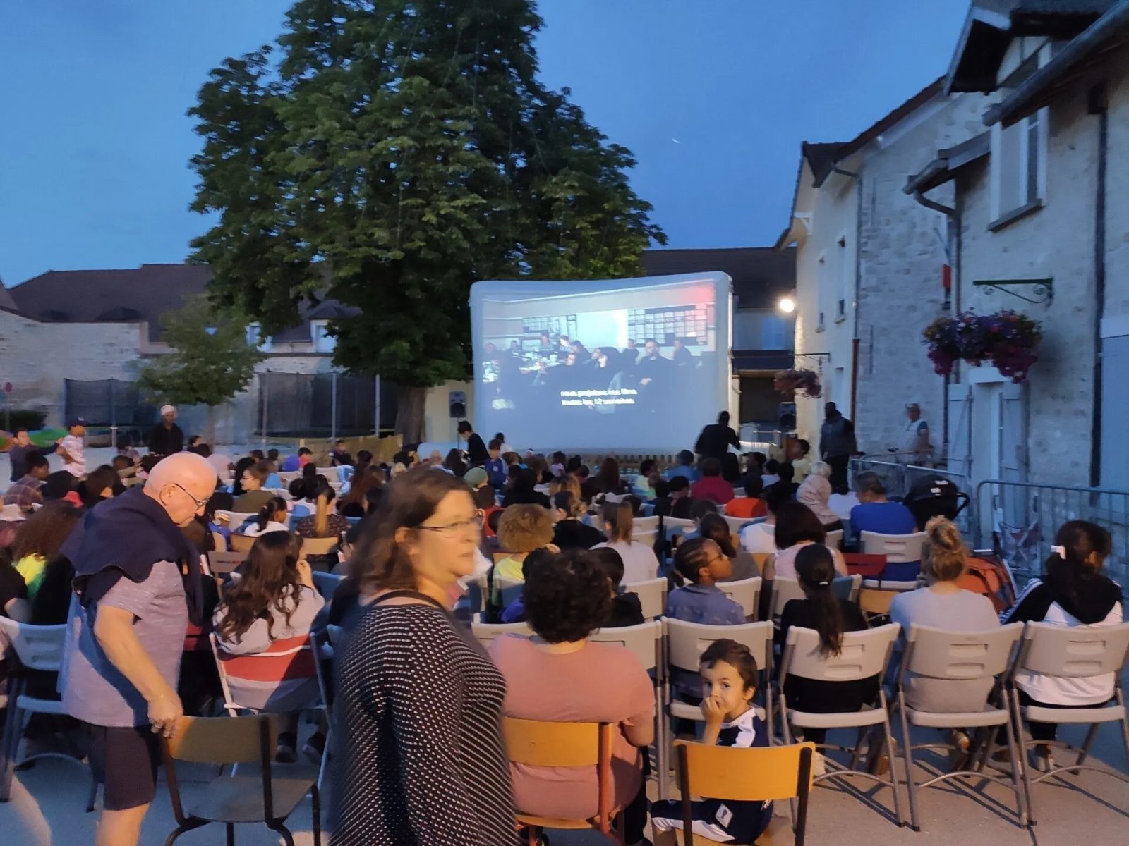 Evening open-air cinema event